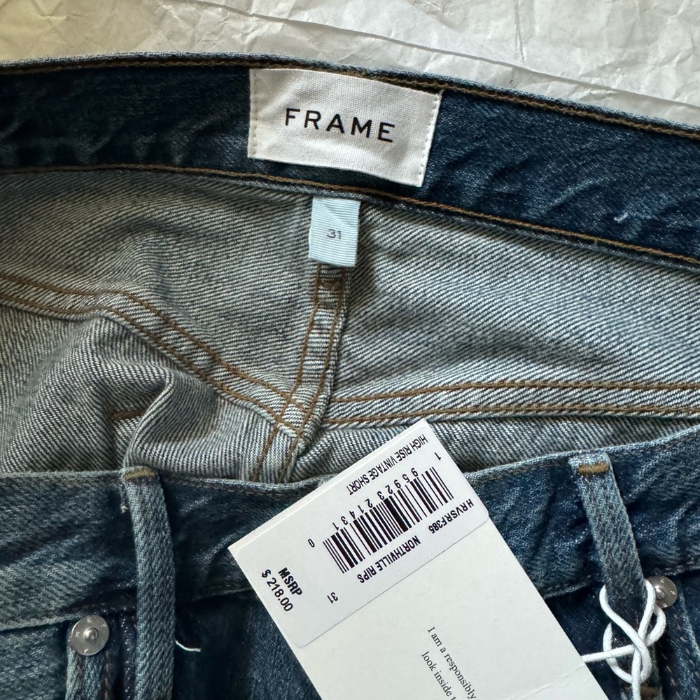 Frame High Rise Vintage Short New - Picture 7 of 7